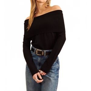 NEW JOHN + JENN damon sweater in caviar